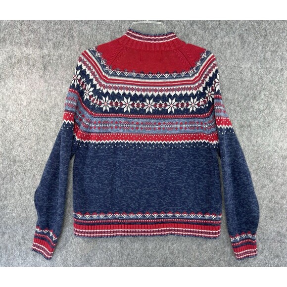 Tiara International Cardigan Sweater Fair Isle Nordic Snowflake Women's Size L - Picture 6 of 11